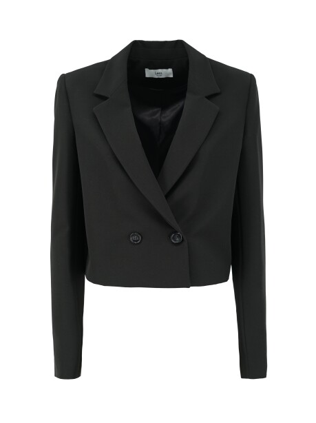 Solid color cropped blazer - 1