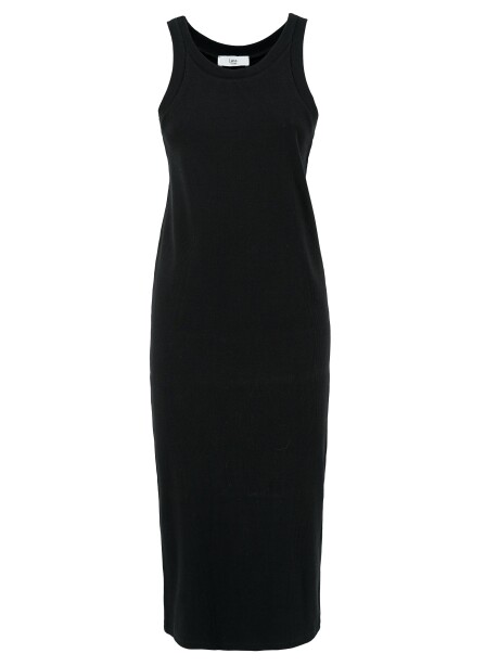 Ribbed American neckline dress - 1