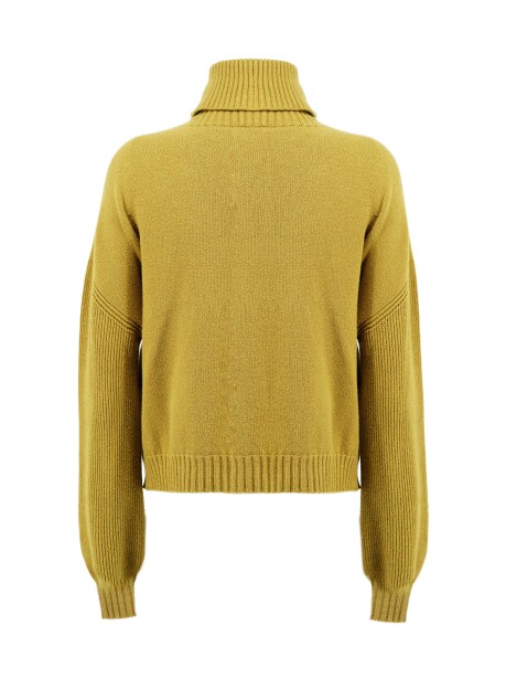 High neck sweater with ribbed sleeves - 2