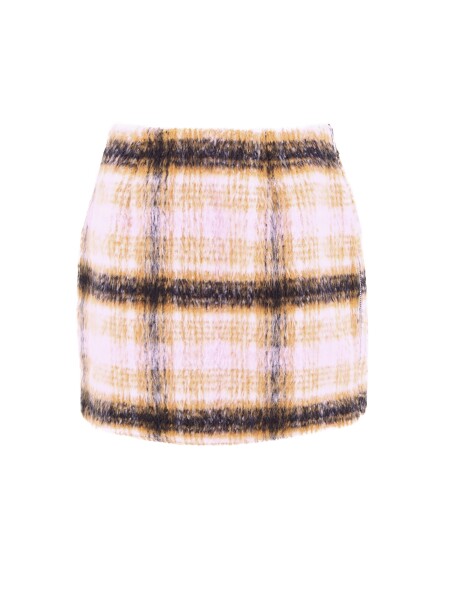 Plaid-effect tartan mini skirt - 1