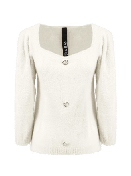 Square neck sweater - 1