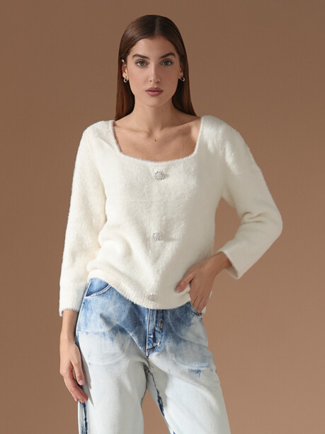 Square neck sweater - 5