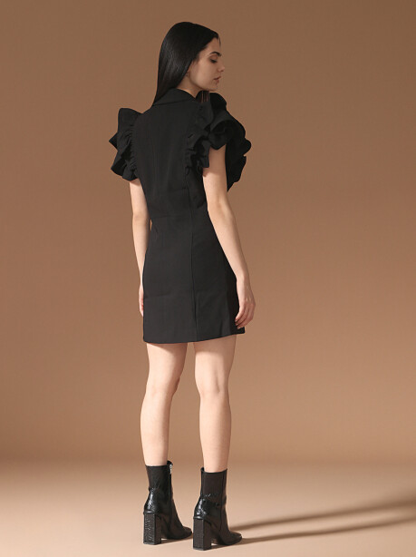 Vest dress with ruffle sleeves - 5