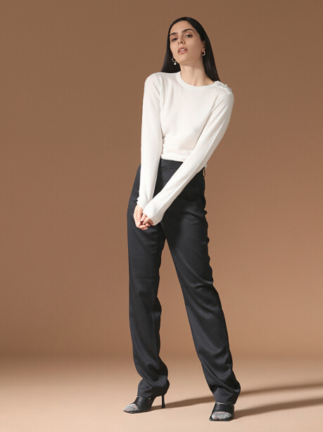 Classic high-waisted trousers - 5