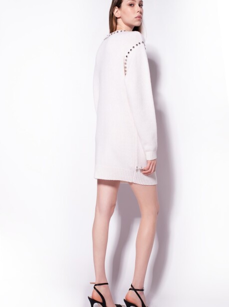 Knitted dress with metal embroidery - 5