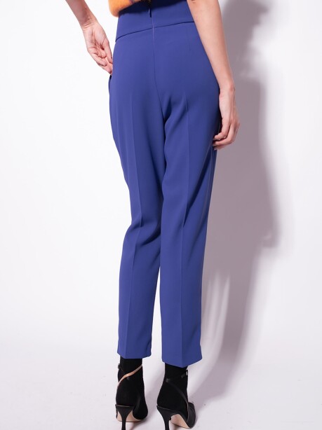 High-waisted trousers in stretch crêpe - 2