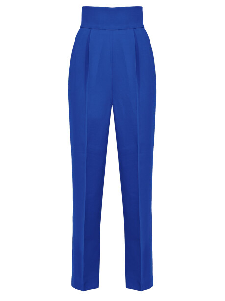 High-waisted trousers in stretch crêpe - 1