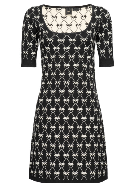 Monogram jacquard knit dress - 1