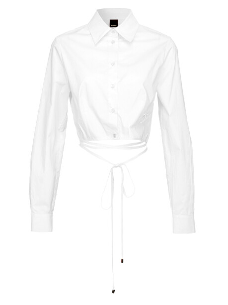 Short shirt in cotton poplin - 1