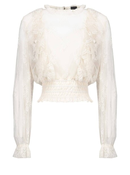 Blusa corta in pizzo - 1