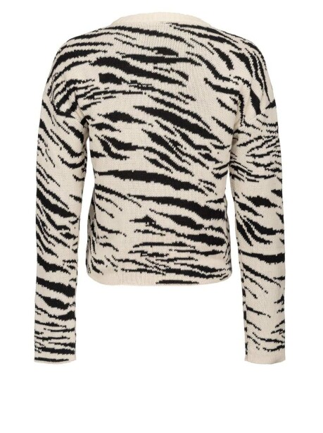 Maglia in eco cotone jacquard con stampa tigre - 2