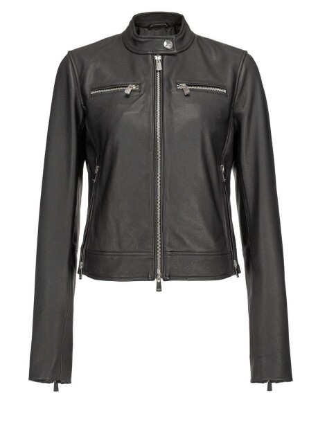 Giacca biker in nappa soft - 1