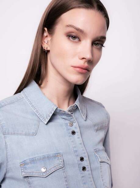 Camicia in denim twill leggero - 3