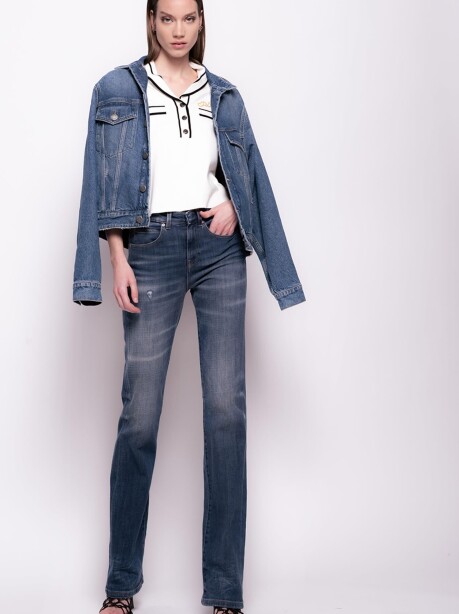 Jeans flare in denim vintage - 3