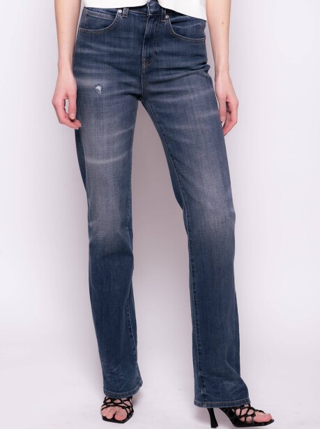 Jeans flare in denim vintage - 4