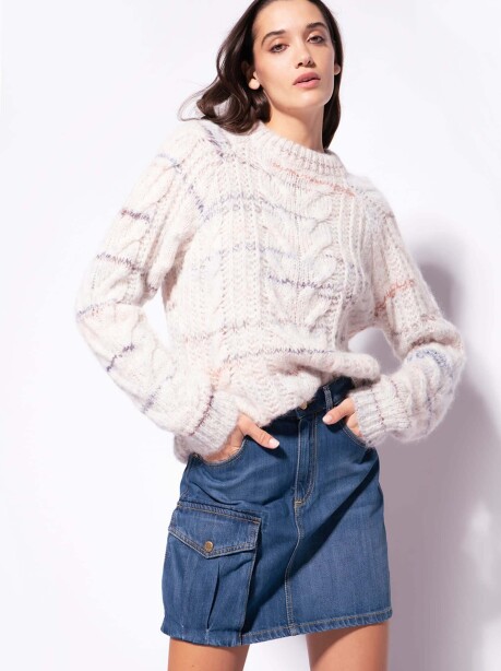 Pullover in mohair stampato - 4