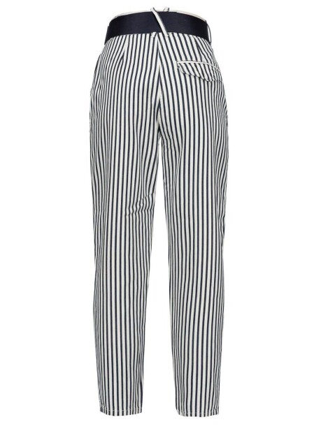 Pantaloni cigarette-fit a righe - 1