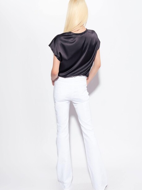 Blusa in satin stretch - 2