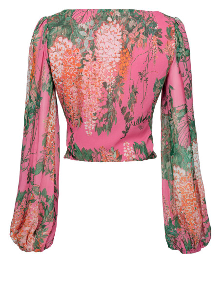 Blusa con stampa wallpaper flower - 2