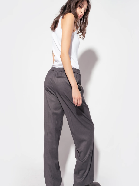 Pantaloni wide lag con vita elasticizzata - 2