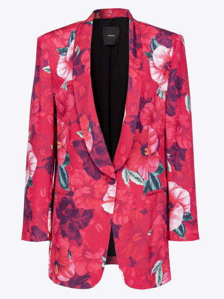 Blazer stampa hibiscus - 1