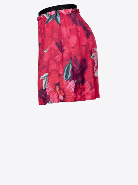 Shorts fluidi stampa hibiscus - 3