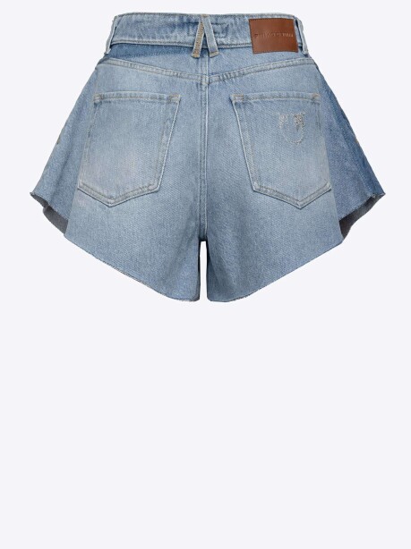 Shorts butterfly in denim bleach - 2