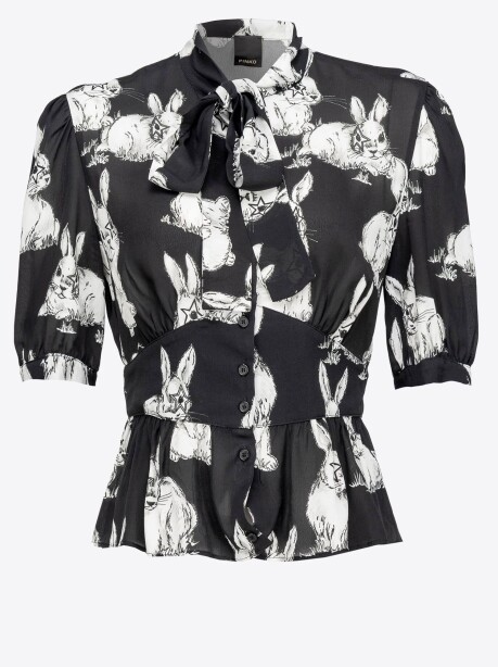 Camicia crop stampa Rabbit - 1