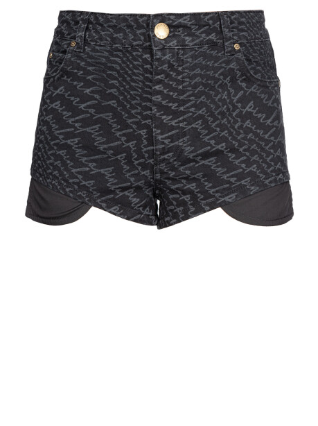 Shorts denim black logo fluido - 1