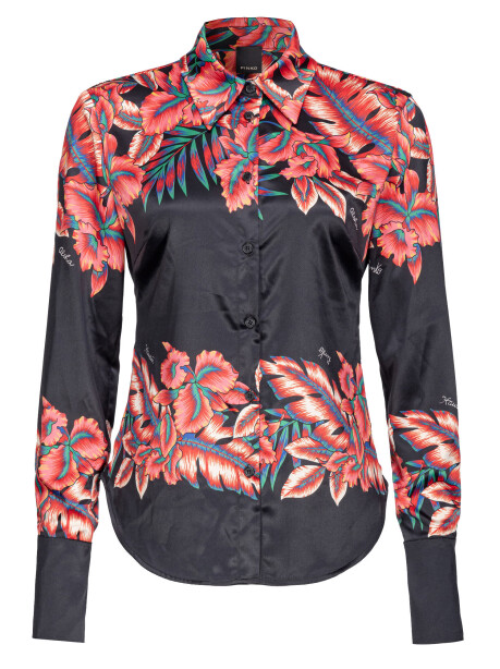 Camicia con stampa tropicale - 1