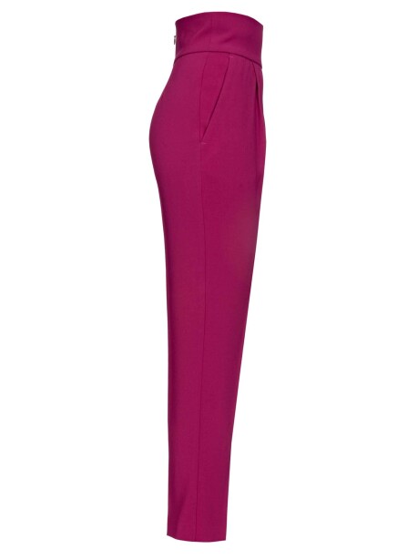 Pantaloni a vita alta in crêpe stretch - 3