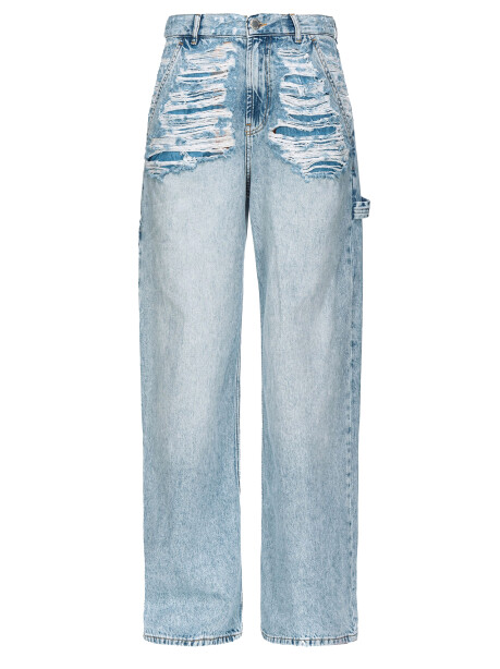 Jeans slouchy con strappi - 1