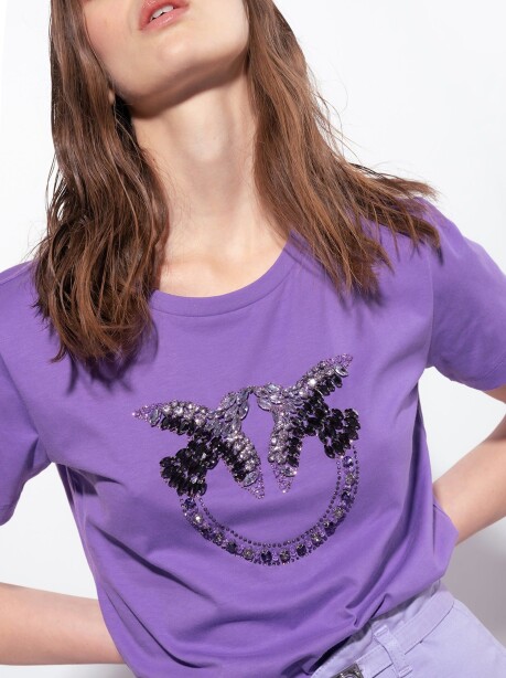 T-shirt ricamo Love Birds - 3