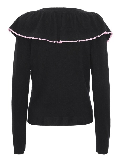 V-neck sweater with 100% cashmere decoration - 2