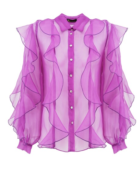 Camicia hot sale tulle trasparente