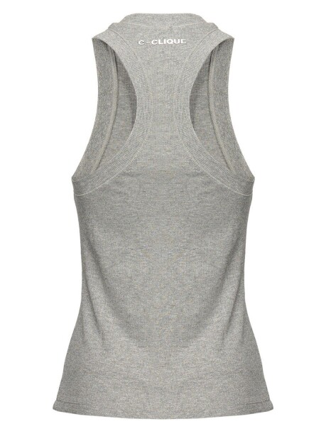 Lurex ribbed armhole tank top - 2