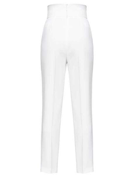 High-waisted trousers in stretch crêpe - 2