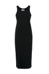 Ribbed American neckline dress - 1