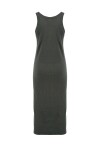 Ribbed American neckline dress - 2