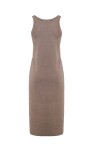 Ribbed American neckline dress - 2