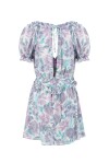 Floral chiffon mini dress - 2