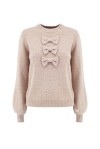 Pullover with angora blend decoration - 1