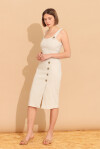 Sheath dress in linen canvas - 4