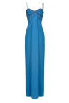 Long fitted dress with thin straps - 1