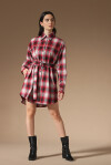 Short check shirt dress - 3