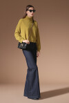 High neck sweater with ribbed sleeves - 4