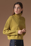 High neck sweater with ribbed sleeves - 3