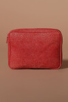 Red handbag with leather band - 2