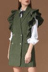 Vest dress with ruffle sleeves - 4