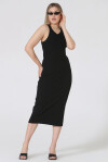 Ribbed American neckline dress - 3